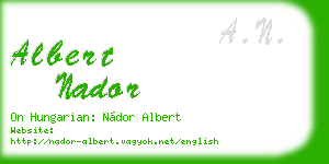 albert nador business card